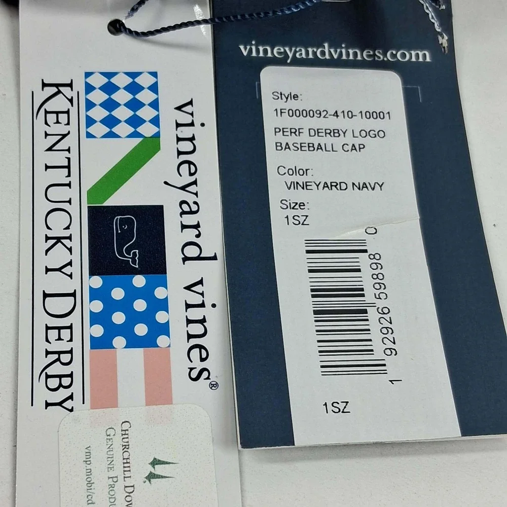 Vineyard Vines Kentucky Derby 145th Performance Baseball Cap‎ Navy 1F000092-410